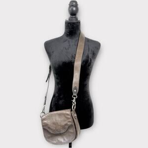 Frye Melissa Brown Leather Whipstitch Crossbody Bag Mini Saddle Western Boho